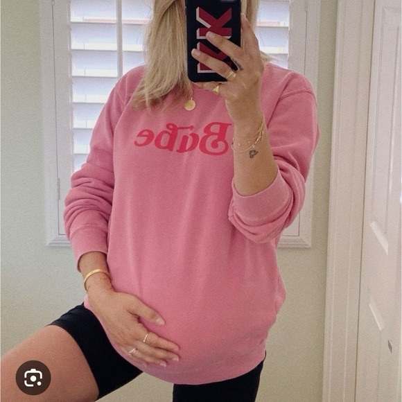 Hatch Pink Oversized Sweatshirt Relaxed Fit - Picture 1 of 6